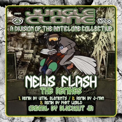 News Flash (Remixes) album by Lowriderz & Blackout JA - Drum and Bass Cover Art