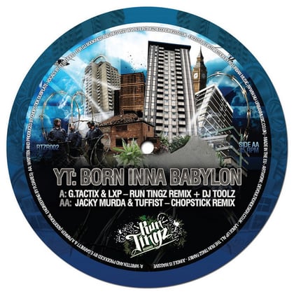 Born Inna Babylon EP album by Run Tingz Cru - Drum and Bass Cover Art