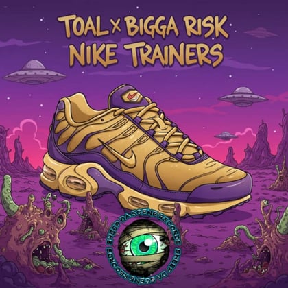 Nike Trainers EP album by Bigga risk & Toal - Drum and Bass Cover Art