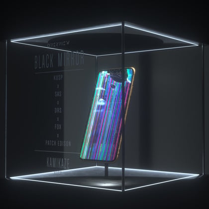 Black Mirror album by Kusp, DRS & Fox - Drum and Bass Cover Art