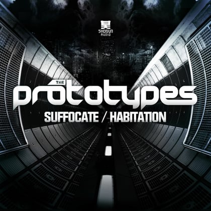 Suffocate / Habitation album by Dirtyphonics & The Prototypes - Drum and Bass Cover Art