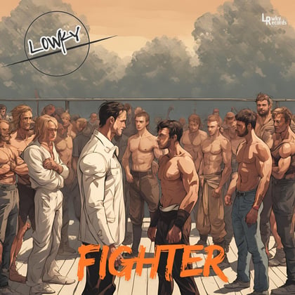 Fighter album by L0WKY - Drum and Bass Cover Art