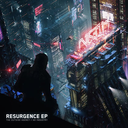Resurgence album by The Outside Agency - Drum and Bass Cover Art
