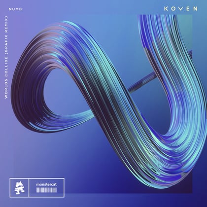 Numb / Worlds Collide (Grafix Remix) album by Koven & Grafix - Drum and Bass Cover Art