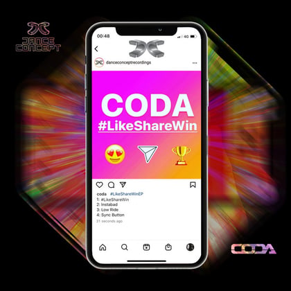 #LikeShareWin album by Coda - Drum and Bass Cover Art