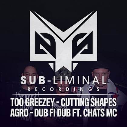 Cutting Shapes / Dub Fi Dub album by Too Greezey, Agro & Chats MC - Drum and Bass Cover Art
