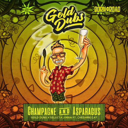 Champagne & Asparagus album by Selecta J-Man & Cheshire Cat - Drum and Bass Cover Art