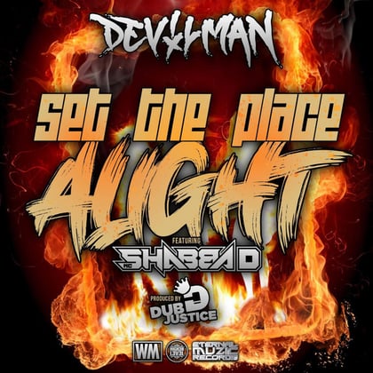 Set the place alight album by MC Shabba D, Devilman & Dub Justice - Drum and Bass Cover Art