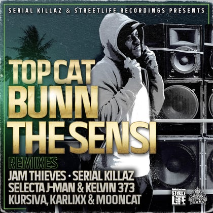 Bunn the Sensi EP album by Top Cat, Serial Killaz & Jam Thieves - Drum and Bass Cover Art