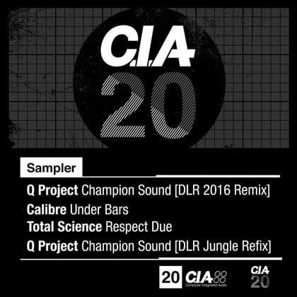 CIA 20 LP Sampler album by Q Project, Calibre & Total Science - Drum and Bass Cover Art