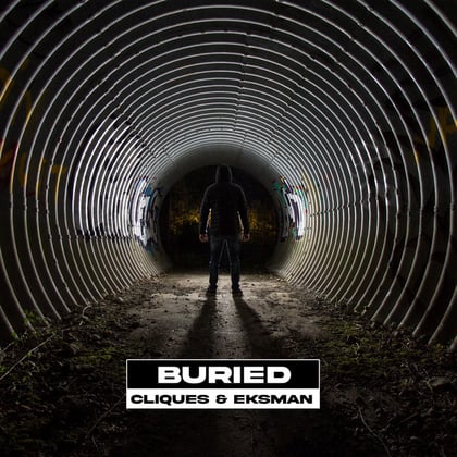 Buried album by Eksman & CLIQUES. - Drum and Bass Cover Art