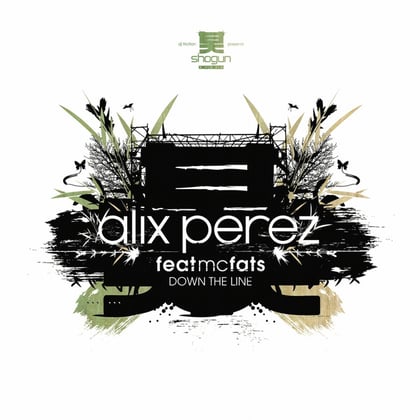 Down the Line (feat. MC Fats) album by Verbz, Alix Perez & MC Fats - Drum and Bass Cover Art
