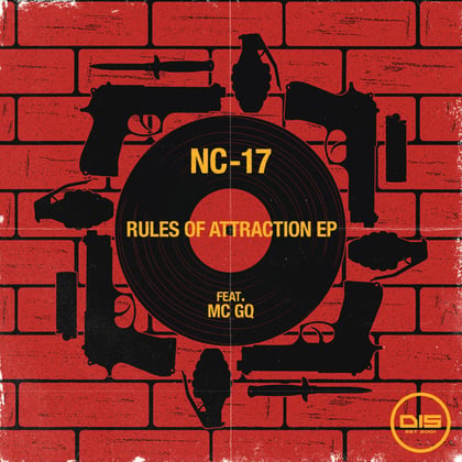 Rules of Attraction EP album by NC-17 - Drum and Bass Cover Art