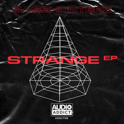 Strange EP album by BASSHUNTERZ - Drum and Bass Cover Art