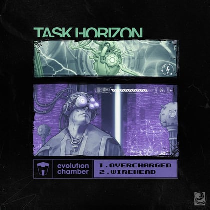 Overcharged / Wire Head album by Task Horizon - Drum and Bass Cover Art