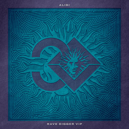 Rave Digger VIP album by Alibi - Drum and Bass Cover Art