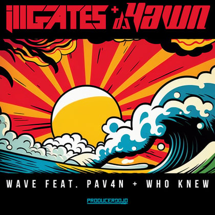 Wave album by Burr Oak, ill.gates, DJ YAWN & PAV4N - Drum and Bass Cover Art