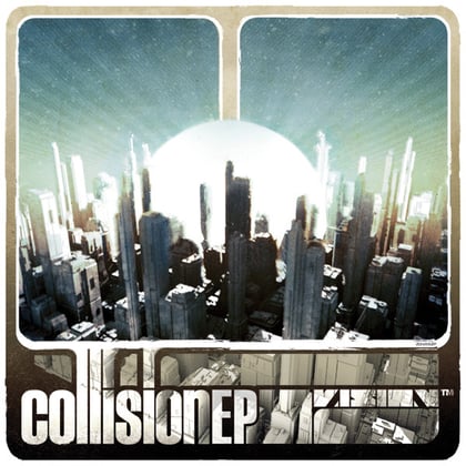 Collision EP album by The Upbeats & Noisia - Drum and Bass Cover Art